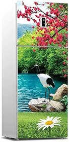 Resim Buzdolabı Sticker Kaplama Dolap Kaplama Etiketi Papatya Kuğu 