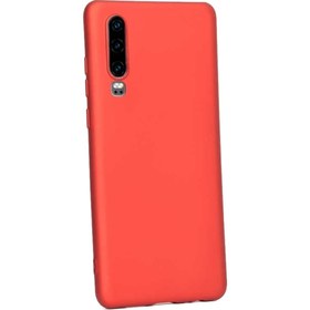 Resim Gpack Huawei P30 Kılıf Premier Silikon Esnek Koruma+Nano Glass Kırmızı 