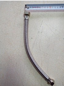 Resim Kalın Çelik Örgülü 1/2 Bağlantı Hortumu Rekorlu 30 Cm 1 Adet Tesisat Malzemeleri 