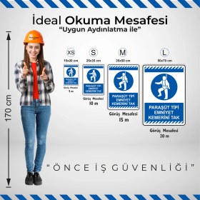 Resim İsg Tabelam 25x35cm/fosforlu kompozit/Paraşüt Tipi Emniyet Kemerini Tak 