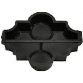 Resim Plastik Parke Taşı Kalıbı Tekli Yonca Yatay 1/2 6 Cm (10 Adet) 