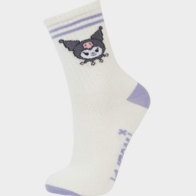 Resim DeFacto Kız Çocuk Hello Kitty 3'lü Pamuklu Uzun Çorap F6704A8NSKR1 