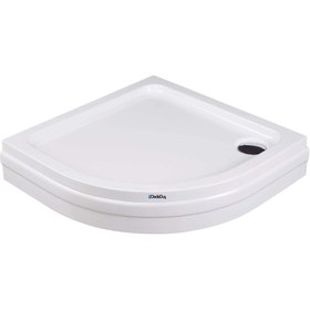 Resim Oval Panelli Duş Teknesi | Sanacryl - 90x90 / Beyaz / Düz 