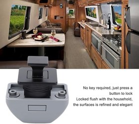 Resim WINH Dolap Düğmelere Kilitler, Scratch -Dirençli RV Anahtar Dolapları (mat siyah) 