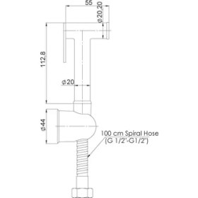 Resim Gpd Spiralli Taharet El Duşu Pirinç STS04 
