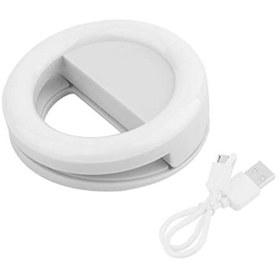 Resim Rgb Led Al20 Led Mandallı Telefon Üstü Aydınlatma Lamba - Beyaz Beyaz 