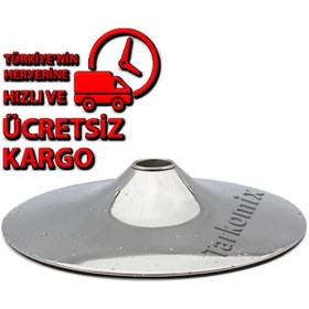 Resim Poligonofis Bar Taburesi Metal Krom Daire Ayak Bar Sandalyesi Metal Disk Ayak (489236364) 