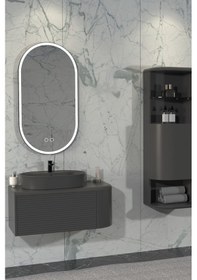 Resim Siesta 92 Cm Banyo Dolabi - Antrasit (Boy Dolap Dahil) Çok Renkli 