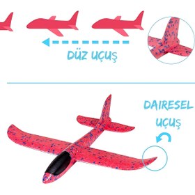 Resim star250light Kırmızı Epp Silikonlu Köpük Planörü Uçak Çocuk Oyuncak-Eğitici Model Oyuncak-Elle Atılan Oyuncak 