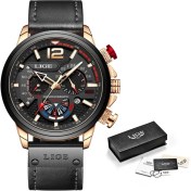 Resim Hanyang Siyah Altın Yeni Lıge Erkek Saatler Paslanmaz Çelik Büyük Kadran Kuvars Kol Saati Su Geçirmez Aydınlık Kronograf Izle Adam Relogio Masculino + Kutu (Yurt Dışından) 