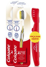 Resim Colgate Mikro İnce Gelişmiş Gold Derin Temizlik Ekstra Yumuşak Diş Fırçası x2 Adet+Diş Fırçası Kabı 
