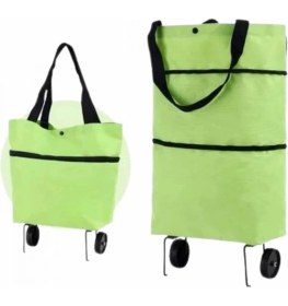 Resim Marsilyan Katlanabilir Tekerlekli Alışveriş Çantası Pratik ve Detaylı Pazar Arabası 