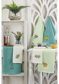 Resim Rebeka Mutfak Havlusu Kurulama Bezi Seti 6'lı Mint 