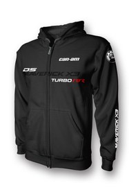 Resim Brp Can-Am Maverick X3 Ds Turbo RR Full Zip Hoodie - Black / S 