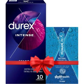 Resim Durex Intense Prezervatif 10'lu + Humanlife 5 gr x 10 Doğal Jel Lubricant 