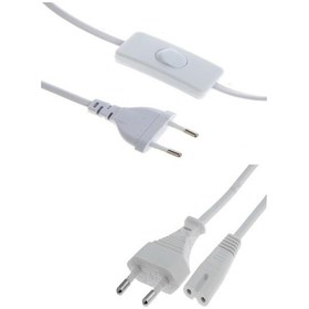 Resim Şahnet Arapuarlı Fişli Teyp Güç Kablosu Beyaz 1Mt 