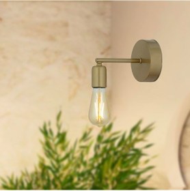 Resim Binay Eskitme Boyalı Duvar Lambası Yatak Odası-Yatak Başı-Banyo Aplik Eskitme 