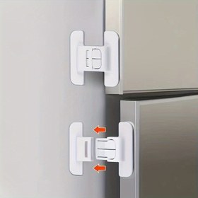Resim 1 adet Buzdolabı Anti Açılış Güvenlik Kilidi, Buzdolabı Kapı Sabitleme Tokası, Buzdolabı Kapı Kapatıcısı, Su Dispenseri Güvenlik Kilidi, Çekmece Güvenlik Kilidi, Delme Gerektirmeyen Kendinden Yapışkanlı Güvenlik Kilidi 