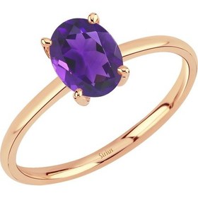 Resim Sirius Oval Ametist Taşlı Esila Yüzük 0802r0052 