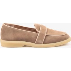 Resim Kemal Tanca Kadın Casual Süet Loafer Ayakkabı Kauçuk Taban T101 