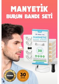 Resim 30 Lu Beyaz Manyetik Burun Bandı Mıknatıslı, Kolay Kullanım, 