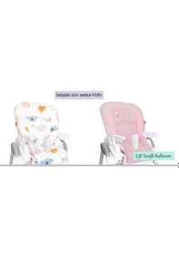 Resim Leke Tutmaz Organik Mama Sandalyesi Minderi & Kılıfı Max-M Germanyg One Size Pembe 