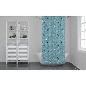 Resim Zethome Günce Banyo Duş Perdesi 4352 Tek Kanat 1X100x200 Çok Renkli 