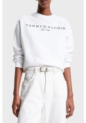 Resim Tommy Hilfiger Bayan Sweat Ww0ww39791 Ycf Beyaz Beyaz 