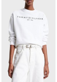 Resim Tommy Hilfiger Bayan Sweat Ww0ww39791 Ycf Beyaz Beyaz 