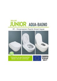 Resim Aqua Bagno Junior D Çocuk Adaptörlü Klozet Kapağı Tak Çıkar Yavaş Kapanan Beyaz Pp Beyaz 