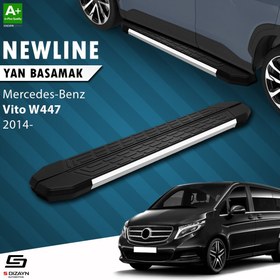 Resim S-Dizayn Mercedes Vito W447 Uzun Şase NewLine Krom Yan Basamak 253 Cm 2014 Üzeri A+ Kalite 