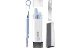 Resim Teknocan Profesyonel 7’si 1 Arada Klavye ve Kulaklık Temizleme Seti - Airpods, Laptop, Telefon ve Ekran Için Çok Amaçlı Temizlik Kiti (Yumuşak Fırça + Temizlik Kalemi + Sprey) 