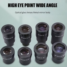 Resim 1 Set Profesyonel Stereoskopik Mikroskop Göz Merceği Kiti, Yüksek Büyütme 5X/10X/15X/20X/25X/30X, Geniş Açılı Optik Cam Mercek, Metal Gövde, Çok Katmanlı Kaplama, Mikrometre Arayüzü 30mm - Laboratuvar Aksesuarları 