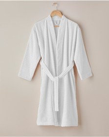 Resim English Home Chequer Pamuk Bornoz L-xl Beyaz Beyaz 