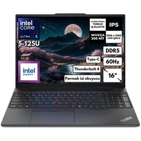 Resim Lenovo ThinkPad E16 Gen 2 21MA003MTXFR90 Ultra 5-125U 48 GB 4 TB SSD 16" Wuxga W10P Dizüstü Bilgisayar 