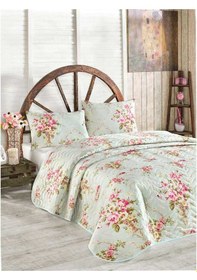 Resim Eponj Home Kapitone Yatak Örtüsü Seti Tek Kişilik Alanur Mint 