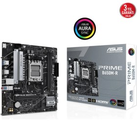 Resim Asus Prıme B650M-R Am5 Ddr5 7200 HDMI 2xm2 Aura Rgb 2.5glan Matx 