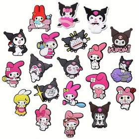 Resim 10/30 adet Sanrio Karikatür Karakter Ayakkabı Süsleri Seti, Plaj Çantası için PVC Ayakkabı Dekorasyonları, Ayakkabı Aksesuarları Süsleri, Doğum Günü, Noel, Sevgililer Günü, Cadılar Bayramı Parti Hediyeleri için Hediye Fikri 