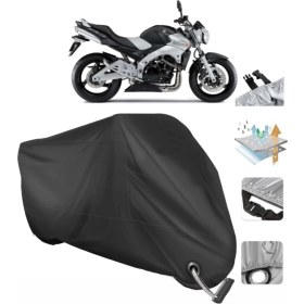 Resim Autolion Suzuki Gsr 600 Motosiklet Branda (Bağlantı, Kilit Uyumlu)-Siyah 