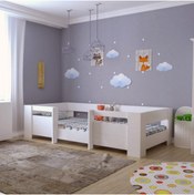 Resim Myniture Ninnimo Bebek Odası Yatağı Montessori Mdf Beyaz 90x190 Yatak Uyumlu Mm5 Karyola 