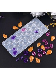 Resim Epoksi Silikon Kalıp Çoklu Damla Takı Ve Obje Kalıbı 