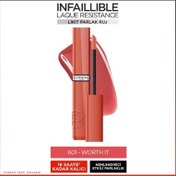 Resim Loreal Paris Infaillible Laque Resistance Likit Parlak Ruj - 601 Worth It 