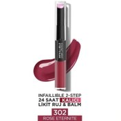 Resim Loreal Paris Infaillible 2 Step 24 Saat Kalıcı Likit Ruj & Balm 302 Rose Eternite 