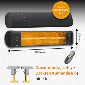 Resim Mirkraft Grade Karbon Elektrikli Isıtıcı,uzaktan Kumandalı 2000W 