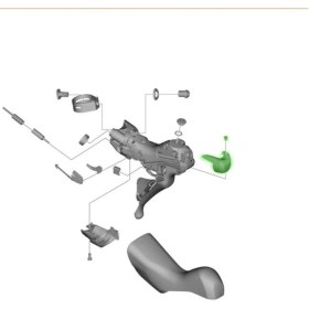 Resim Shimano Ultegra St-r8020 Vites Fren Kolları İsim Plakası Sol Siyah 