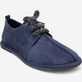 Resim Luvishoes Luvi Shoes Denora Lacivert Süet Hakiki Deri Kadın Günlük Ayakkabı Lacivert 