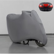 Resim Yuki YK-162 Goldfox Çantalı Gri Kumaş Motosiklet Branda Motor Penye Branda 