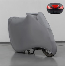 Resim Yuki YK-162 Goldfox Çantalı Gri Kumaş Motosiklet Branda Motor Penye Branda 