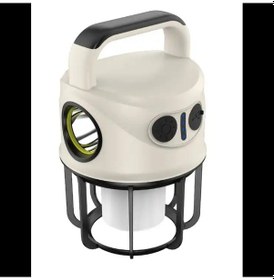 Resim Çift Işıklı Type-c Powerbank Özellikli Taşınabilir Şarj Edilebilir Kamp Lambası Açık Kahverengi 