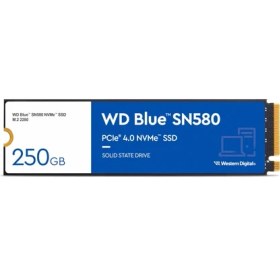 Resim Digital Wd Blue SN580 Nvme SSD 250 GB (Pcıe Gen4 X4, 4.000 Mb/s'ye Kadar Okuma, M.2 2280, Ncache 4.0 Teknolojisi) Mavi 